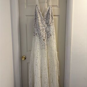 Lulu's White Lace Maxi Dress